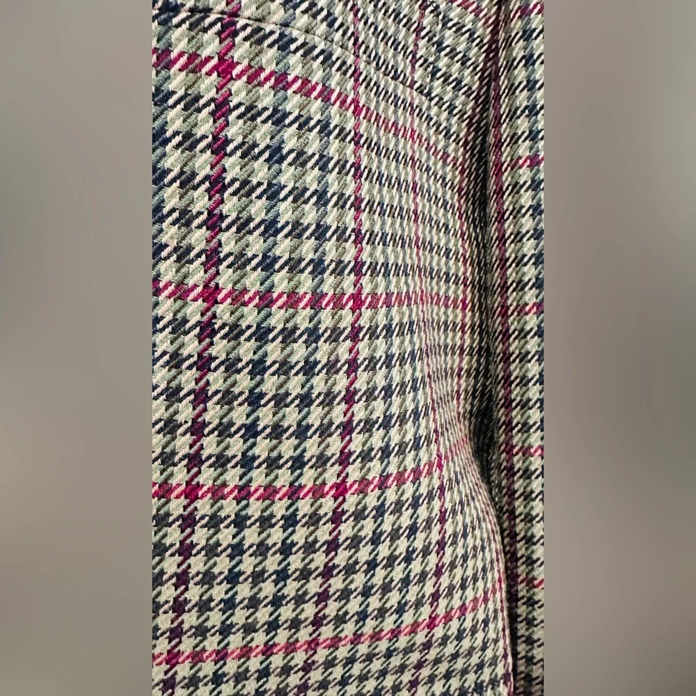 Refashioned Vintage Multicolor Houndstooth Mens Blazer Cropped Oversized OOAK XL